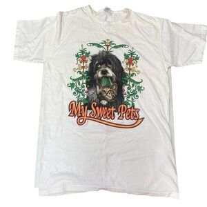 Vintage ‘80s Moyel T-shirt Sleep Shirt One Size Pets Dog Cat
